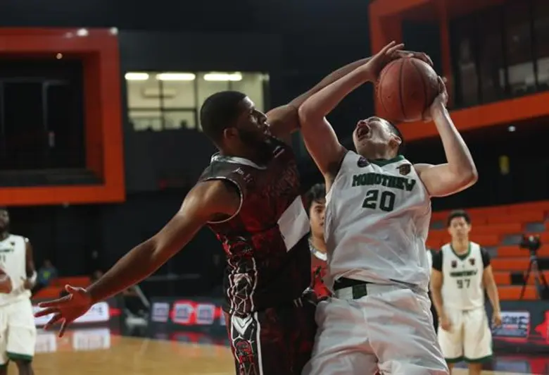  “จีเอสบี ไทยแลนด์ บาสเกตบอล ซูเปอร์ ลีก” (จีเอสบี ทีบีเอสแอล 2018) ทีมโมโนทิวไผ่งาม ชนะ ทีมที-เร็กด้วยสกอร์ 104 – 87 คะแนน