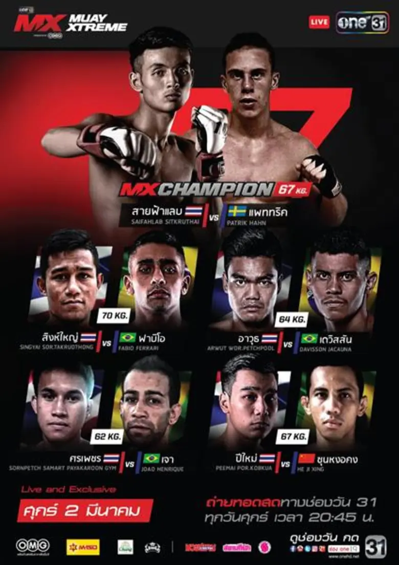 ทีวีไกด์: รายการ "MX MUAY XTREME ศึกนักสู้สายพันธุ์ใหม่” ค่ำคืนวันศุกร์ที่ 3 มีนาคมนี้