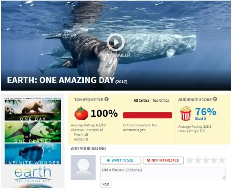 Movie Guide: เปิดคลิปเบื้องหลัง “วู้ดดี้ “ พากย์เสียง Earth : One Amazing Day เอิร์ธ 1 วัน มหัศจรรย์สัตว์โลกเผยภาพเบื้องหลังที่ไม่เคยเห็นที่ไหนมาก่อนการันตีด้วยคะแนน 100 เต็มจาก rottentomatoes