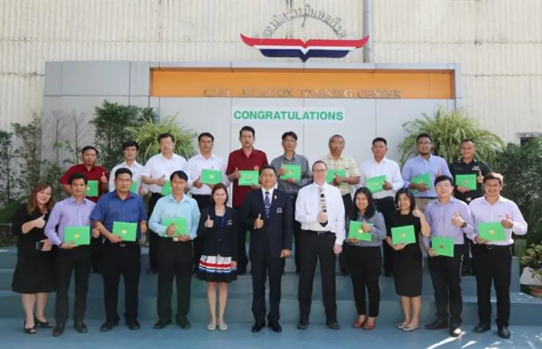 สบพ. จัดพิธีมอบประกาศนียบัตรให้แก่ผู้สำเร็จการฝึกอบรมหลักสูตร Aviation Technical for Vocational Instructors Course No.1
