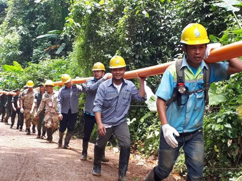 กปภ. ระดมทีมพนักงานผู้เชี่ยวชาญเข้าช่วยเหลือ 13 ชีวิตในถ้ำหลวงขุนน้ำนางนอน