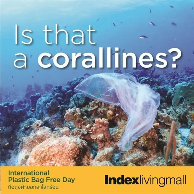 “อินเด็กซ์ ลิฟวิ่งมอลล์”  รณรงค์ลดขยะ ประกาศงดใช้ถุงพลาสติก  ขานรับวันปลอดถุงพลาสติกโลก “Say No to Plastic Bag”