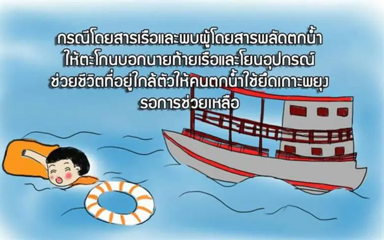 สพฉ.แนะวิธีเอาตัวรอดจากการจมน้ำ แนะการใส่เสื้อชูชีพต้องทำให้ถูกหลัก เรียนรู้วิธีการฝึกลอยตัวในน้ำ เพื่อเอาตัวรอด