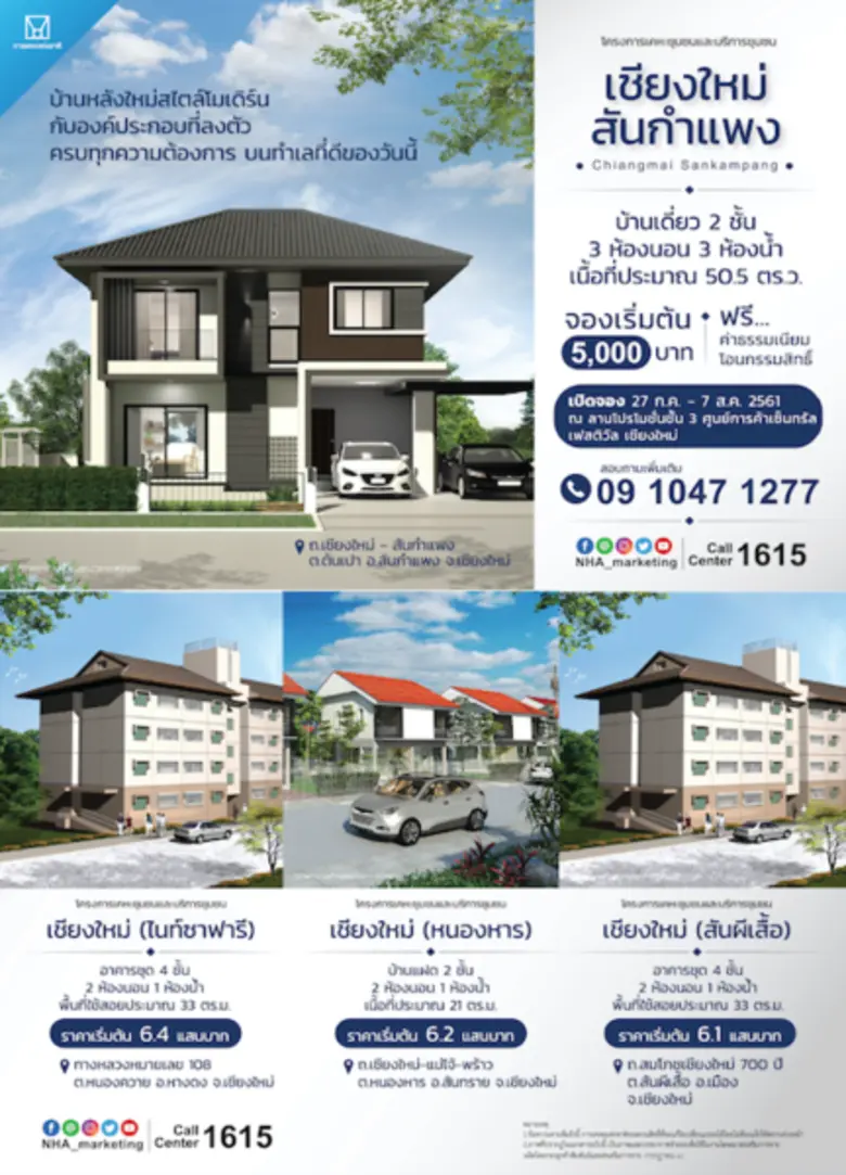 การเคหะแห่งชาติ จัดงานเปิดตัวโครงการเชียง...