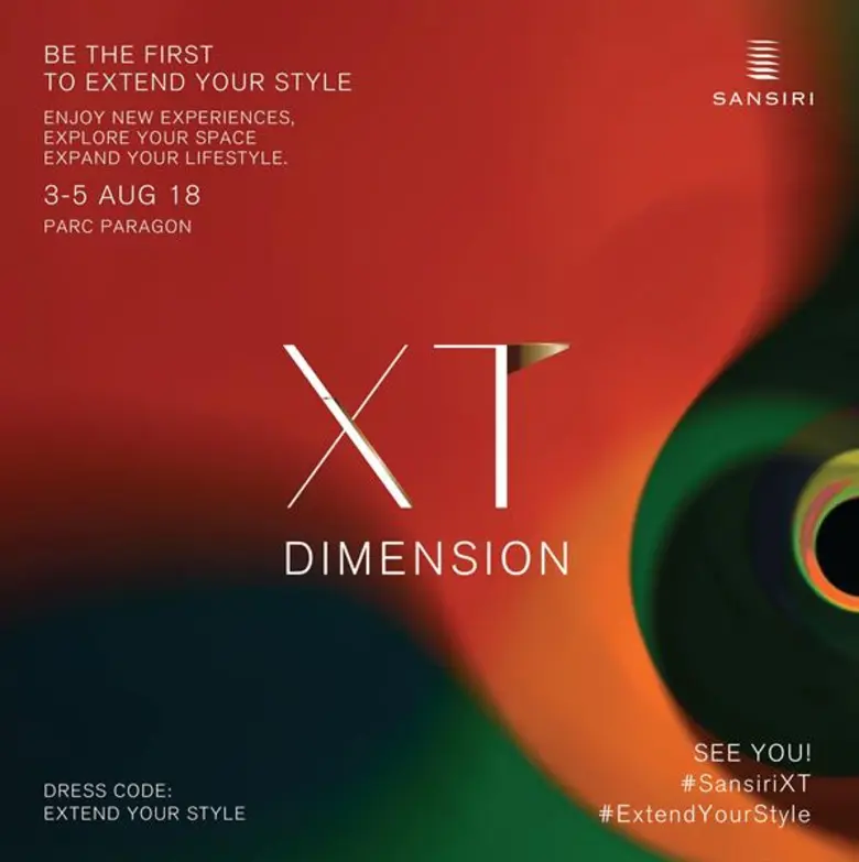 “แสนสิริ” จัดงานพรีเซลล์แนวใหม่สุดยิ่งใหญ่ “XT DIMENSION” เอาใจชาวมิลเลนเนียล พบกับโปรโมชั่นและยูนิตพิเศษ* ในทำเลโดนใจ เริ่ม 3.69 ลบ. พร้อมกิจกรรมไลฟ์สไตล์สุดมันส์ และลุ้นรับรางวัลมากมาย 3-5 ส.ค. นี้ ลานพาร์ค พารากอน