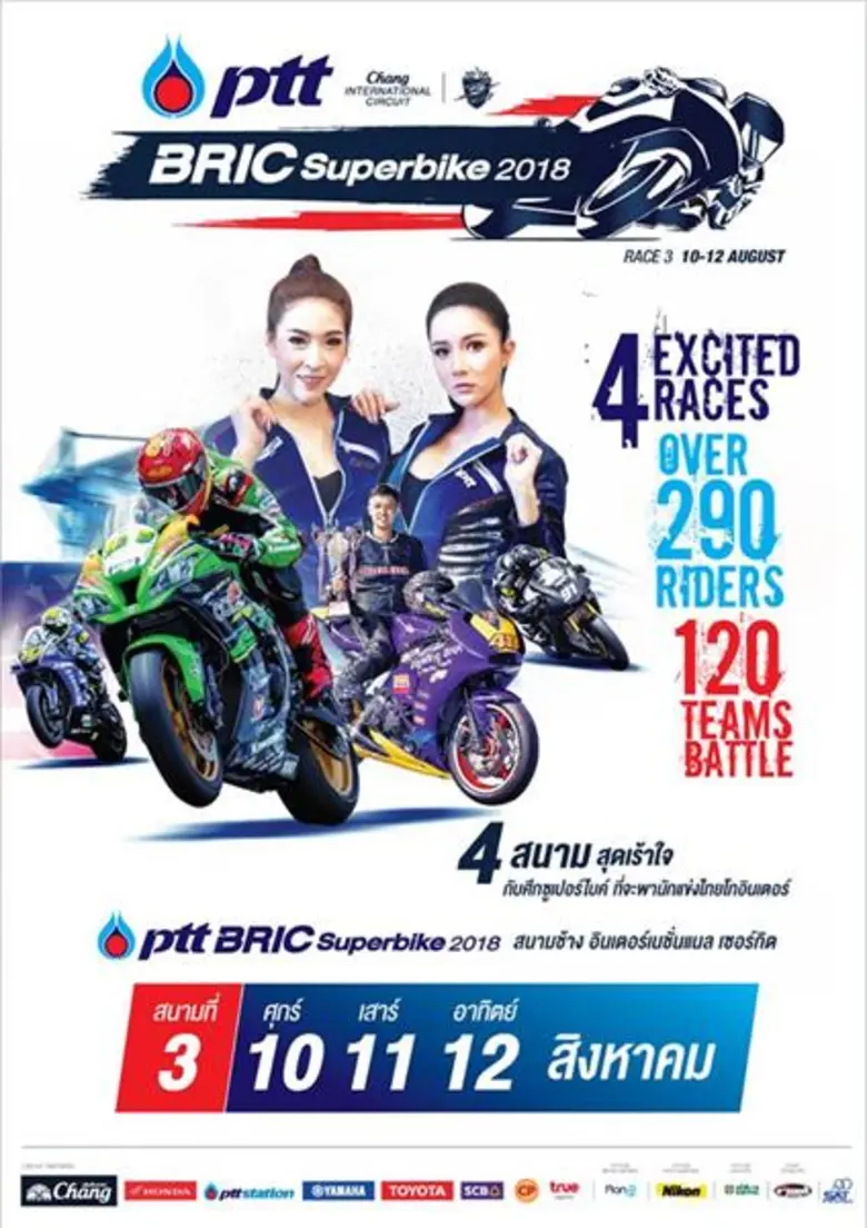 พีทีที บีอาร์ไอซี ซูเปอร์ไบค์ 2018 ลุ้นโค้งสุดท้าย “ฐิติพงศ์” นำฝูงวันแรกก่อนชิงชัยอาทิตย์นี้