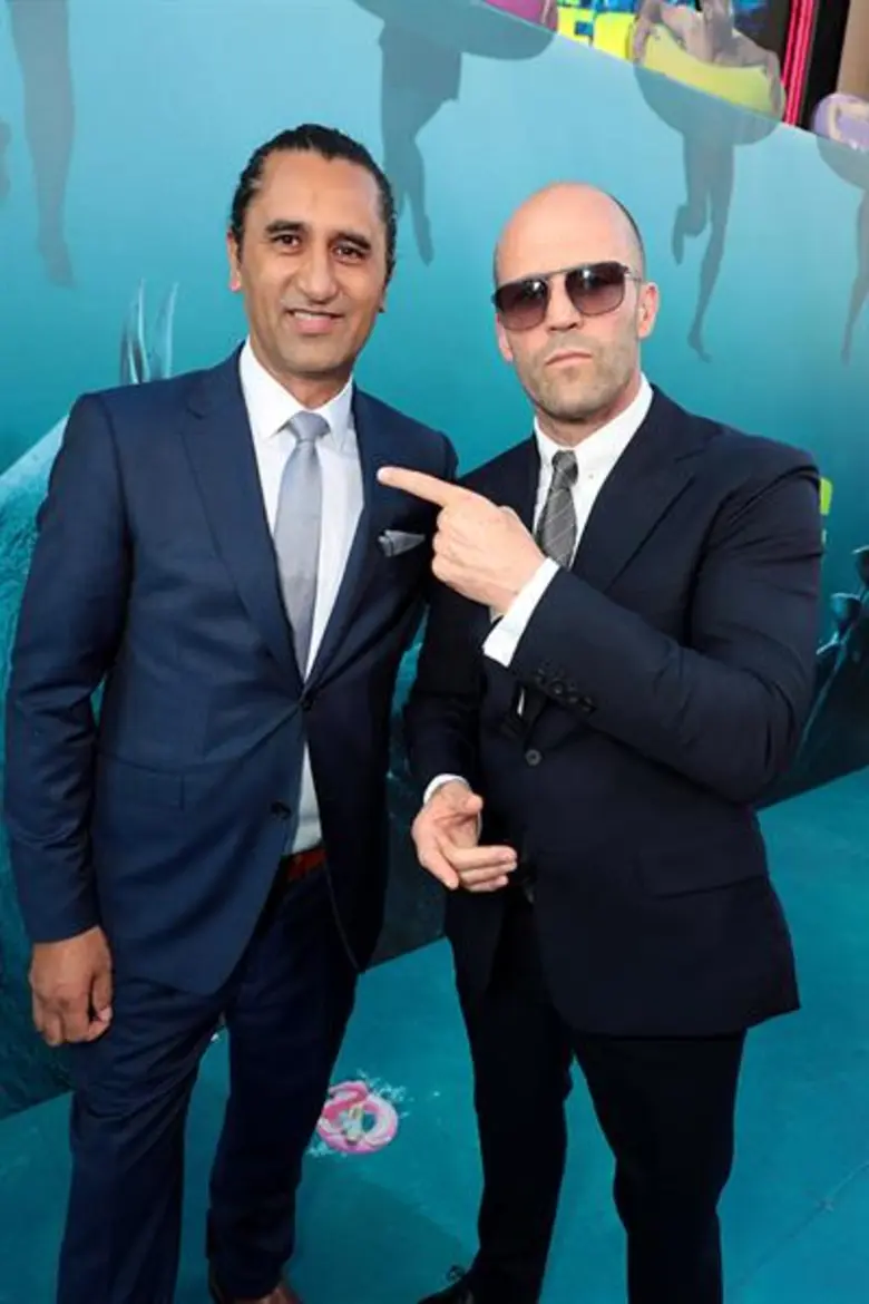 เจสัน สเตแธม นำทีมเหล่านักแสดงร่วมเปิดตัวภาพยนตร์ The Meg ที่ ลอสแอนเจลิส สหรัฐอเมริกา