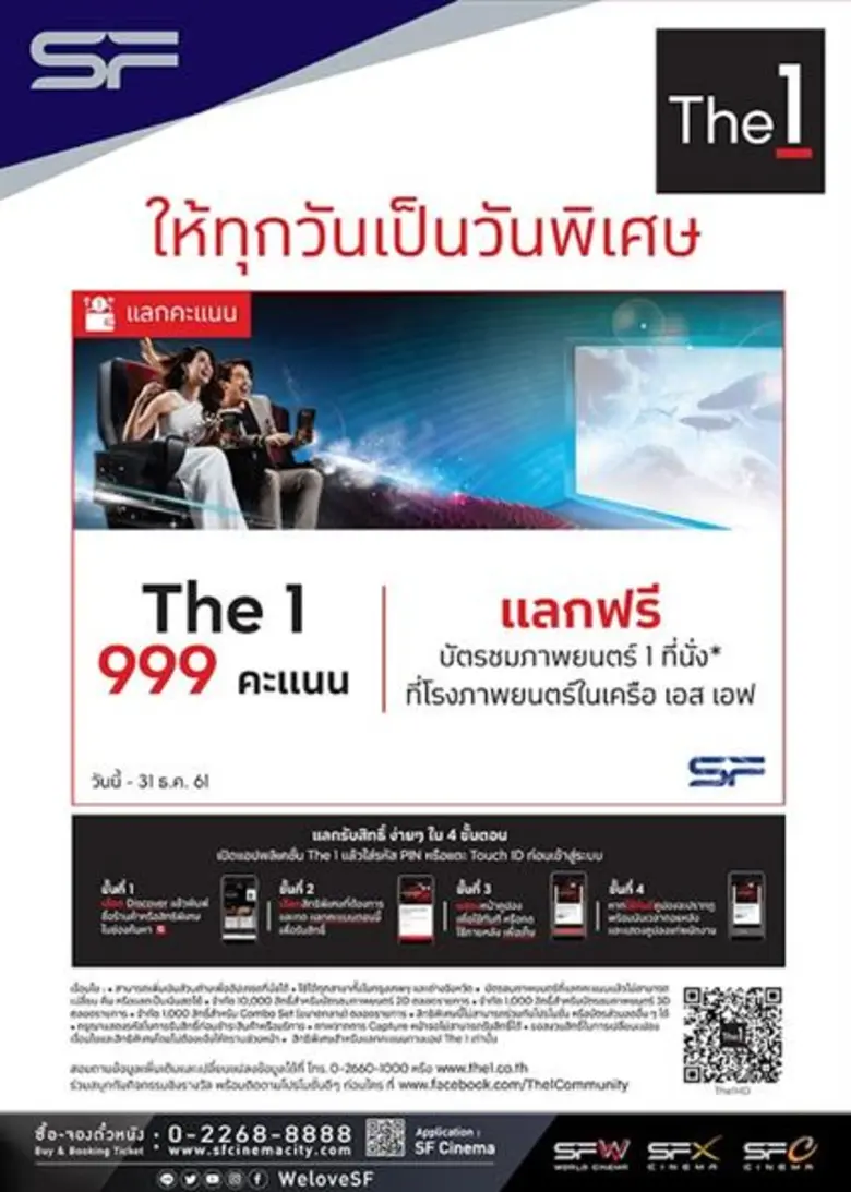 รายละเอียดโปรโมชั่น ใช้คะแนนสะสม The 1 Ca...