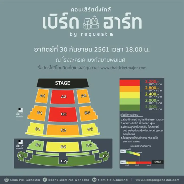 คอนเสิร์ต “นั่งใกล้ เบิร์ดกะฮาร์ท by Request”