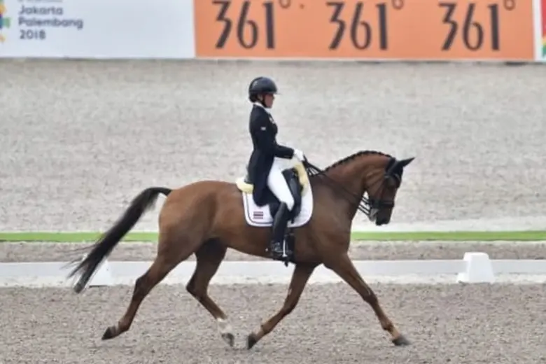 ทีมชาติไทยคว้าเหรียญทองแดงเอเชี่ยนเกมส์ จากการแข่งขันศิลปะการบังคับม้าประเภททีม (Dressage)