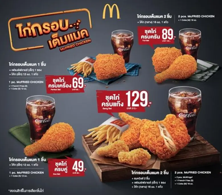 แมคโดนัลด์จัดใหญ่ คนรักไก่ห้ามพลาดกับ 4 ช...