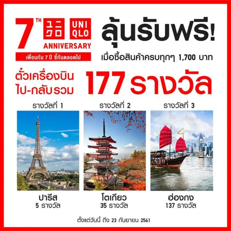 ยูนิโคล่ฉลองครบรอบ "เพื่อนกัน 7 ปี ซื้กัน...