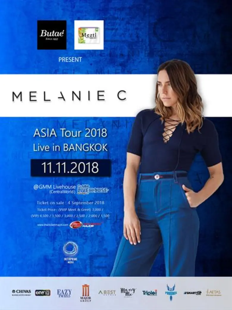 1 เดียวในเอเซียเท่านั้นที่เพลงฮิตอย่างWannabe , 2 Become 1จะกลับมาดังกึกก้องอีกครั้ง!!กับคอนเสิร์ตที่ดีที่สุด “เมลานี ซี เอเชีย ทัวร์ 2018 : ไลฟ์ อิน แบงค็อก” 11 พ.ย.นี้