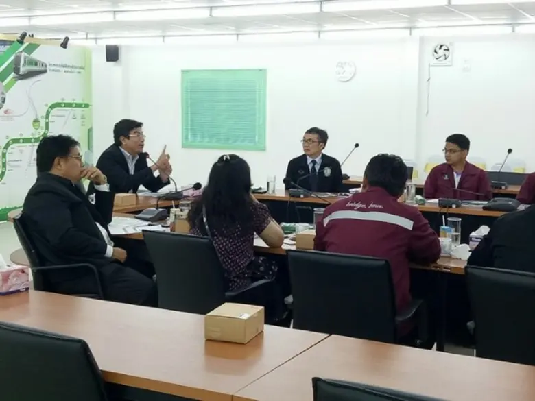 การรถไฟฟ้าขนส่งมวลชนแห่งประเทศไทย (รฟม.) ให้การต้อนรับสำนักการจราจรและขนส่ง(สจส.) เข้าเยี่ยมชมการก่อสร้างโครงการฯ