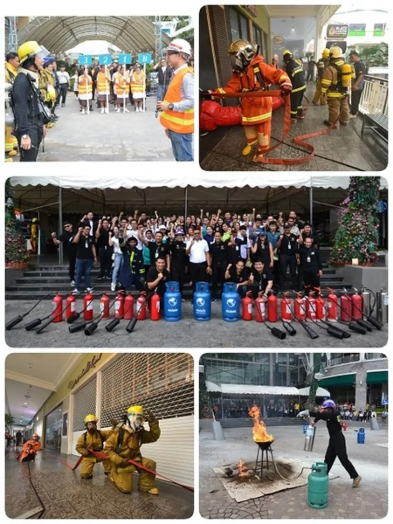 ภาพบรรยากาศการซ้อมอพยพหนีไฟประจำปี 2561 ข...