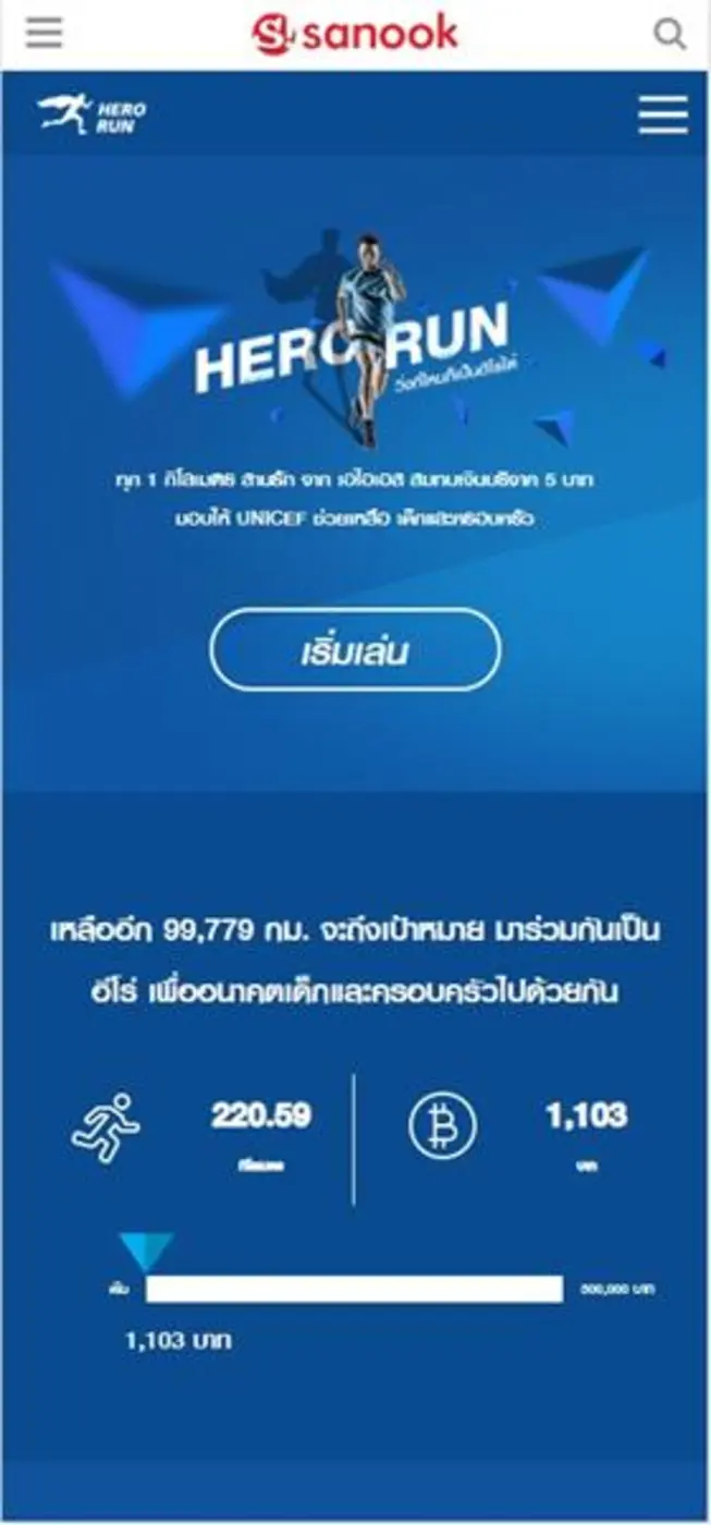 เทนเซ็นต์ และ เอไอเอส จัดวิ่งเสมือนจริง Hero Run วิ่งที่ไหนก็เป็นฮีโร่ได้ทุก 1 กม. มอบ 5 บ. ให้ UNICEF