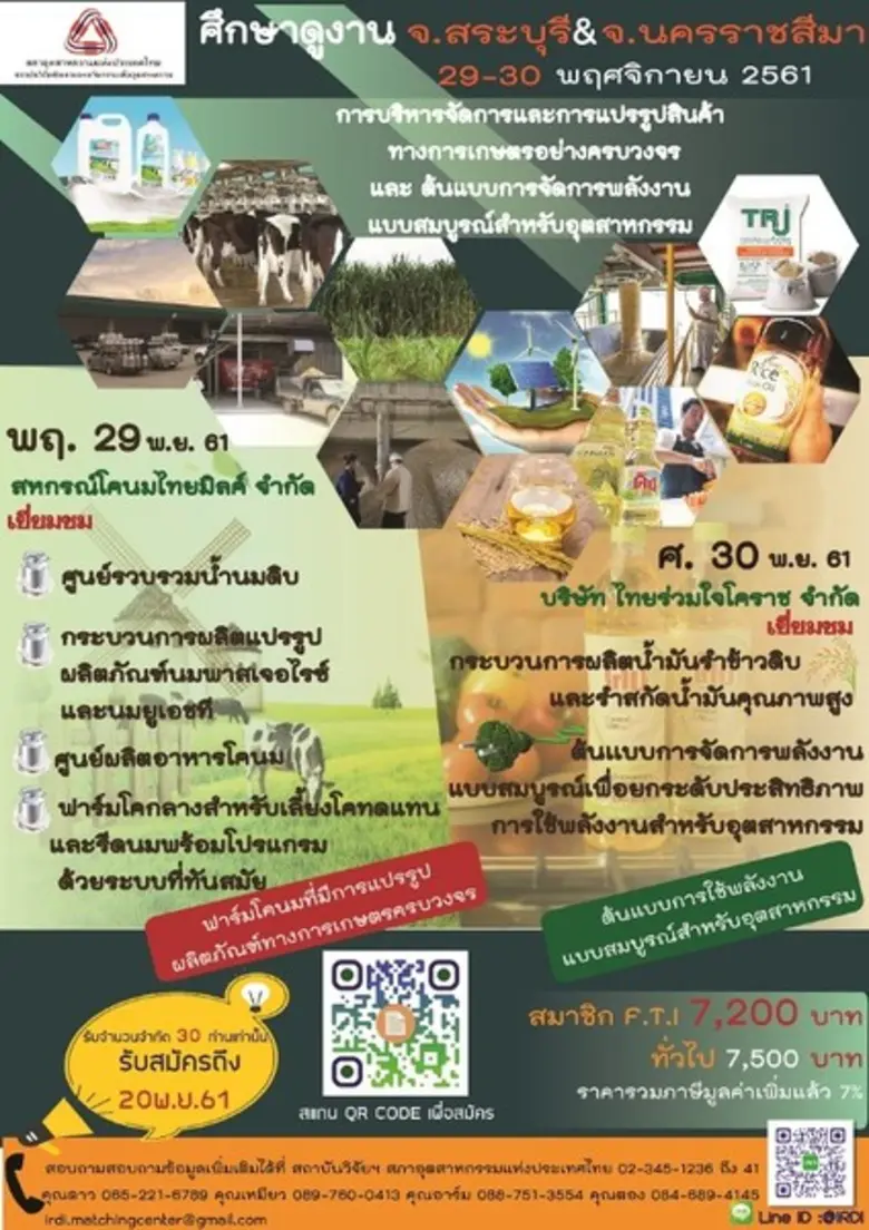 โปรแกรมศึกษาดูงานประจำเดือนพฤศจิกายน 2561