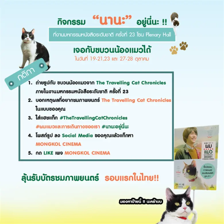 มงคลซีเนม่า ชวนแฟน ๆ ร่วมตามหาน้องเหมียวน...