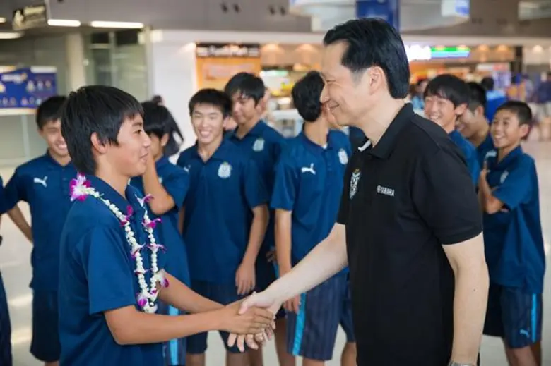 ยามาฮ่าต้อนรับขุนพลกางเขนเหล็กจูเนียร์ จูบิโล่ อิวาตะ ชุดต่ำกว่า 14 ปี ร่วมทำศึก U -14 International Champion 2018