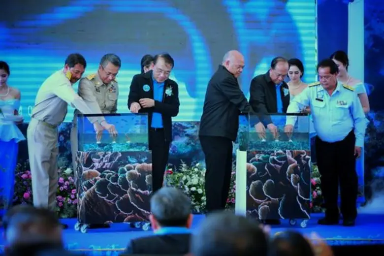 มท.1 เปิดโครงการฟื้นฟูแนวปะการังพื้นที่เกาะสมุย