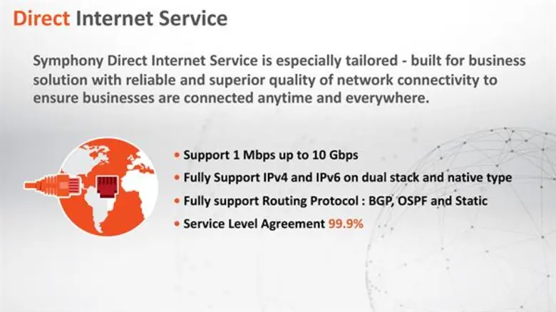 ซิมโฟนี่ คอมมูนิเคชั่น เปิดตัวบริการไดเร็คอินเทอร์เน็ต ร่วมผลักดันเศรษฐกิจดิจิทัลยุคไทยแลนด์ 4.0