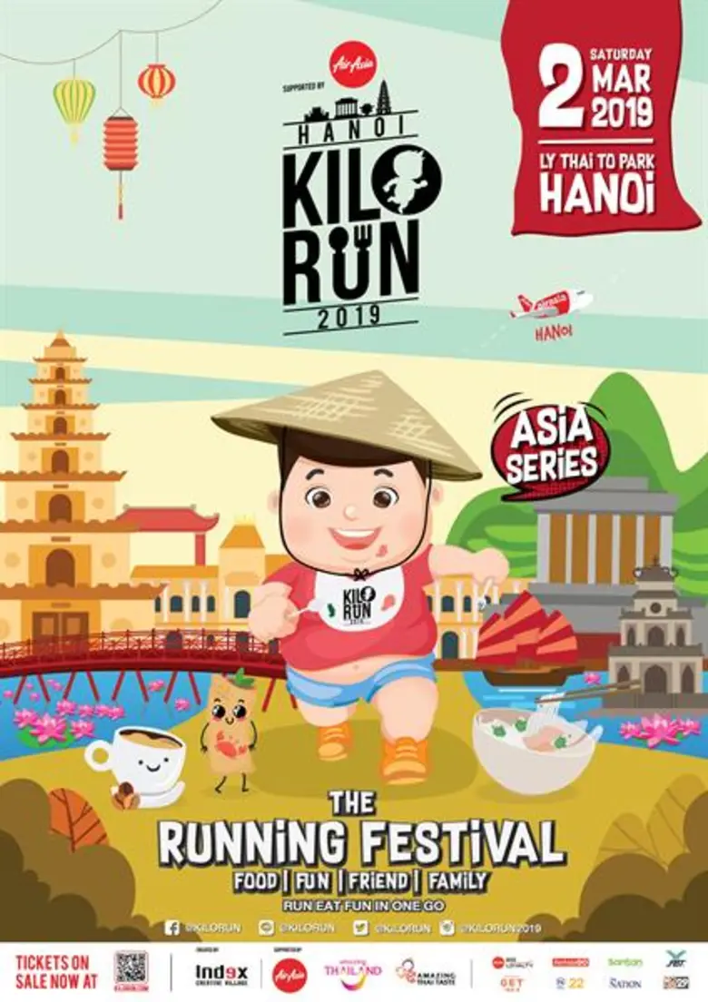 เริ่มแล้ววิ่งกินเที่ยวนานาชาติ “KILORUN HANOI 2019” ท้าแข่งวิ่งชมเมืองวัฒนธรรมตะลุยกินจานเด็ดเวียดนาม
