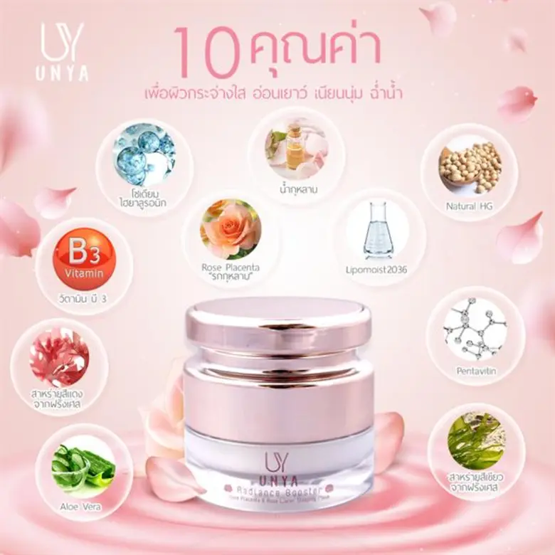 UNYA ส่งผลิตภัณฑ์ใหม่ภายใต้คอนเซ็ป “เผยผิวสวยกระจ่างใส เปล่งประกาย ภายในข้ามคืน”