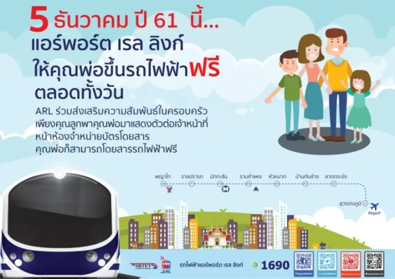 รถไฟฟ้าแอร์พอร์ต เรล ลิงก์ มอบของขวัญในวั...