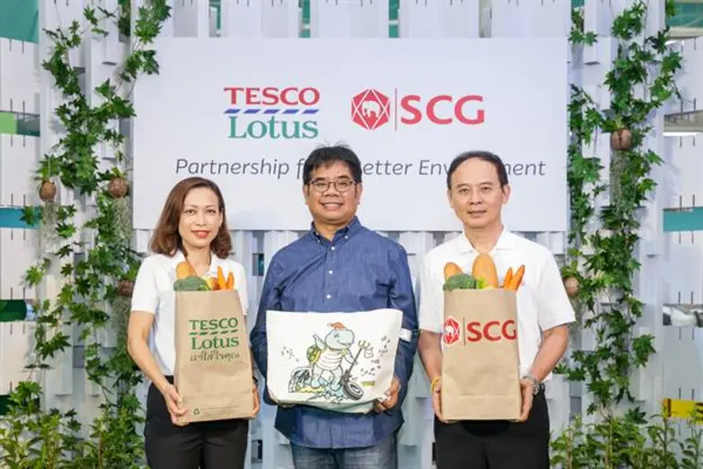เทสโก้ โลตัส จับมือ เอสซีจี สนับสนุนการใช้ถุงกระดาษรีไซเคิล ส่งเสริมระบบเศรษฐกิจหมุนเวียน ดีเดย์วันสิ่งแวดล้อมไทย 4 ธ.ค. นี้ งดให้ถุงพลาสติกทุกสาขาทั่วประเทศ
