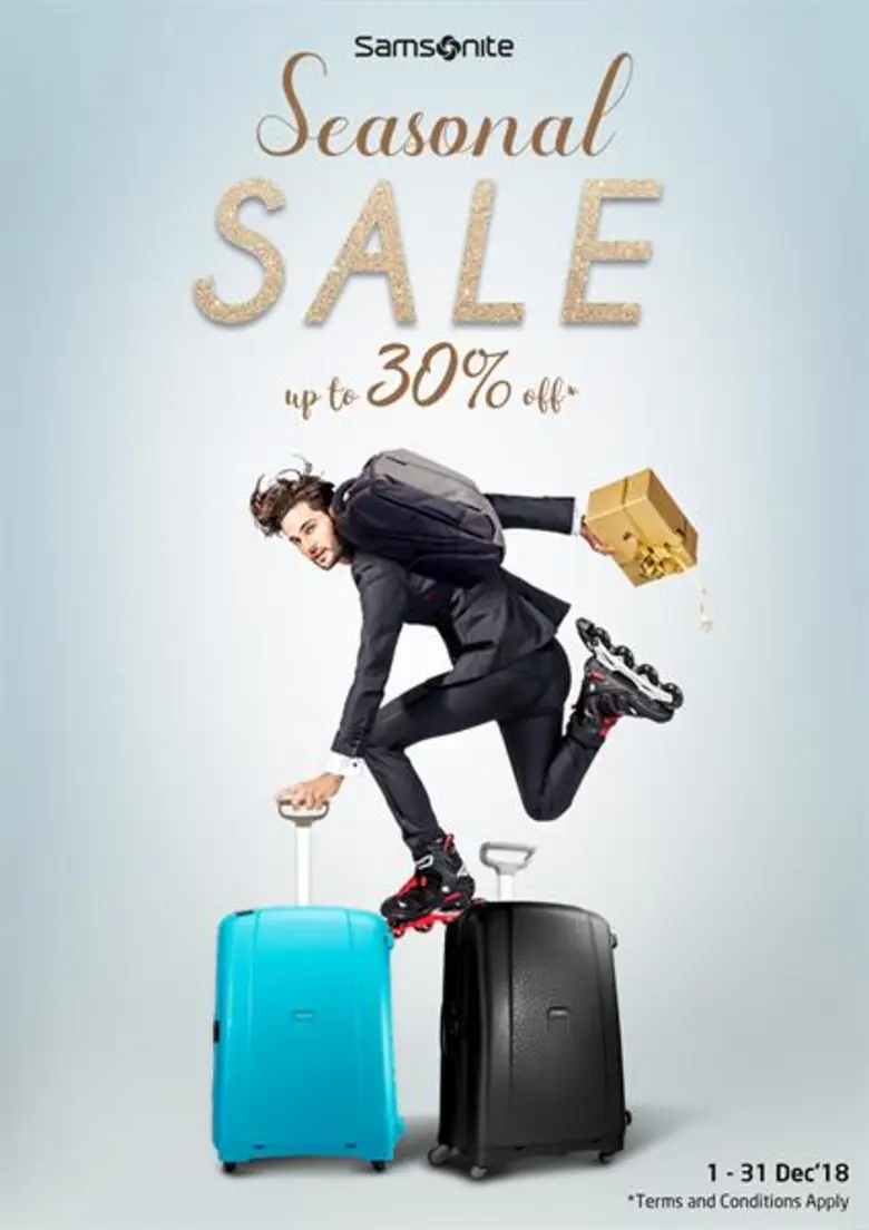 Samsonite Seasonal Sale ส่งมอบความสุขท้ายปีกับของขวัญสุดพิเศษ สำหรับเหล่านักเดินทางจากแซมโซไนท์
