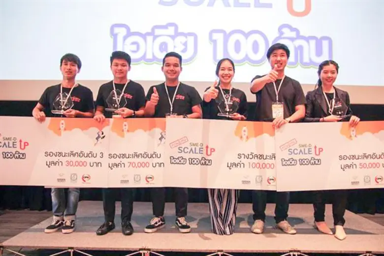 ธพว.จับมือพันธมิตร ม.กรุงเทพ เซ็นทรัลพัฒนา ปั้น 13 สตาร์ทอัพพันธุ์ใหม่ คว้ารางวัล 4 แสนบาทโครงการ SME-D ScaleUp ไอเดียร้อยล้าน พร้อมติดปีกโกอินเตอร์