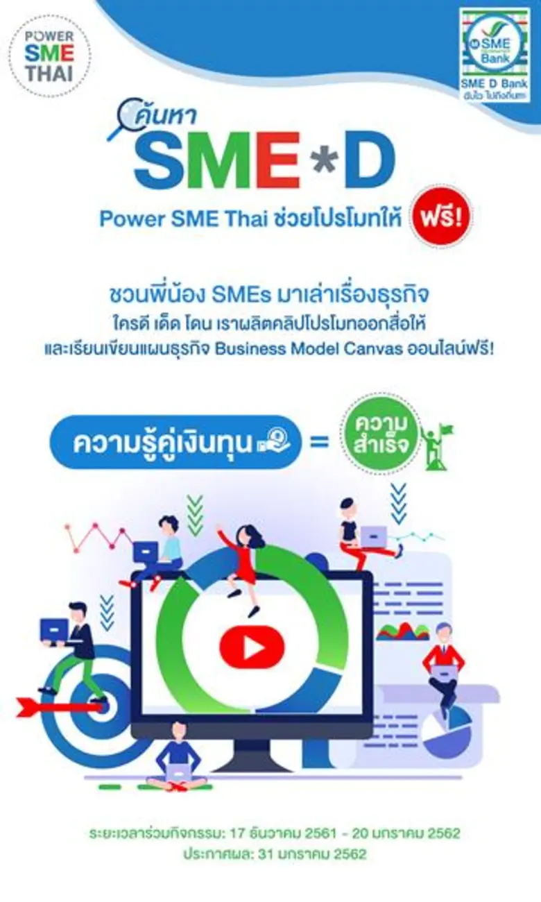 โอกาสแจ้งเกิดที่ SMEs ไม่ควรพลาด! “SME Development Bank ตามหา SMEs ดีเด็ด เพื่อโปรโมทให้ปัง
