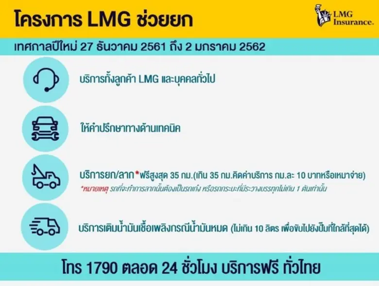 โครงการ LMG ช่วยยกปีใหม่ ให้บริการฟรีตั้ง...