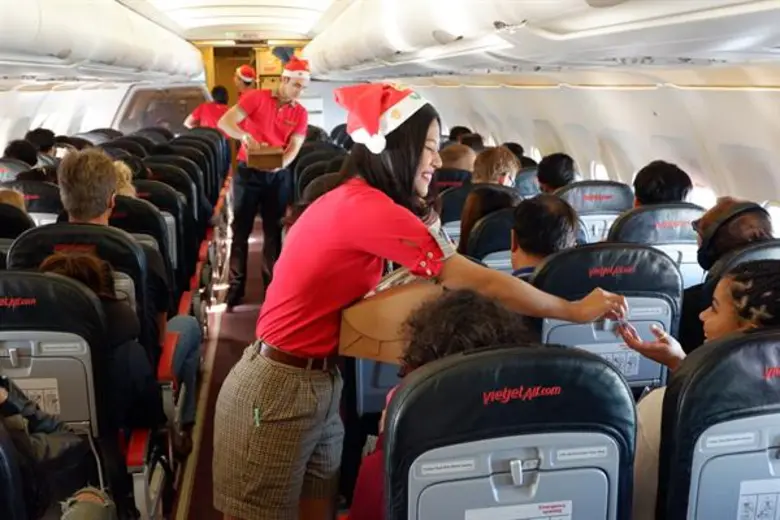ไทยเวียตเจ็ทจัดเซอร์ไพรส์วันคริสต์มาสบนเที่ยวบิน