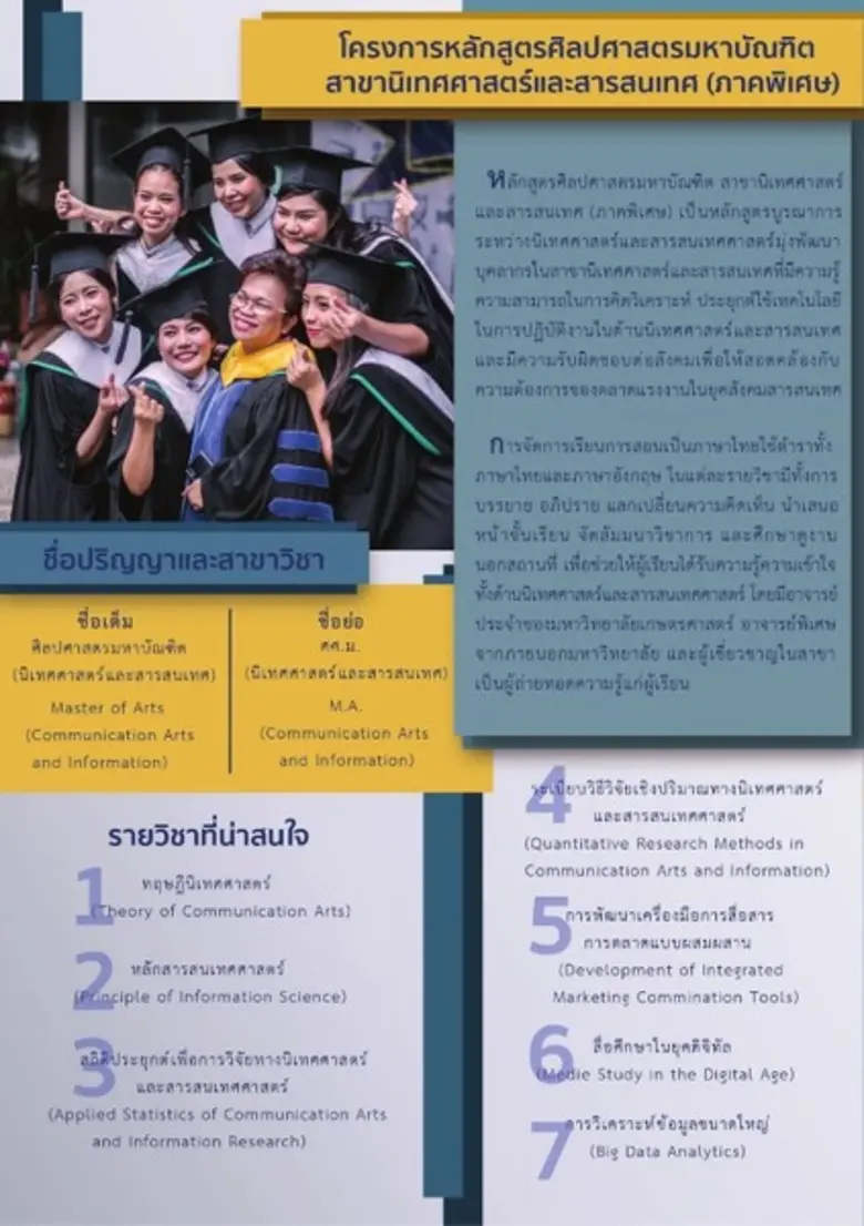 เปิดรับสมัครนิสิตใหม่ โครงการหลักสูตรศิลป...