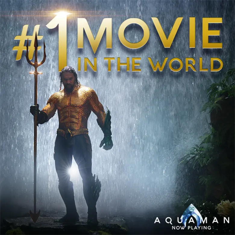 Aquaman แรงสุดหยุดไม่อยู่ ยืนหนึ่งระดับโลก 4 สัปดาห์ซ้อน ล่าสุดโกยเงินทะลุ 1,000 ล้านไปเรียบร้อย