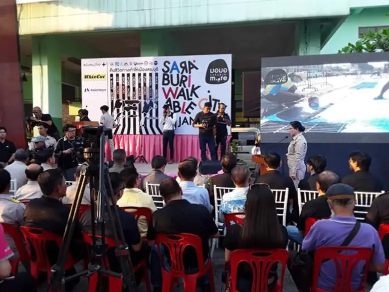 คนเดินถนนขานรับสระบุรีทดสอบสถานการณ์คืนทางเท้า หนุนเมืองแห่งการเดิน