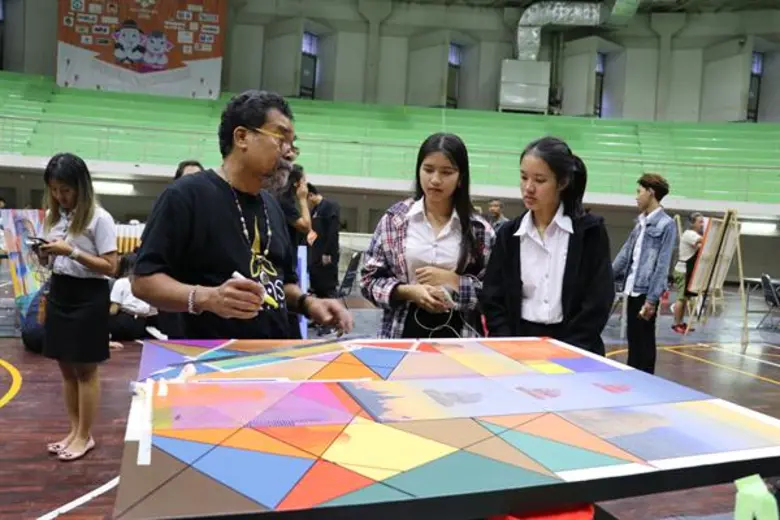 จากปฏิบัติการสร้างสรรค์สู่การจัดแสดงผลงานในนิทรรศการศิลปกรรม NU ASIAN+ ART WORKSHOP AND EXHIBITION 2019