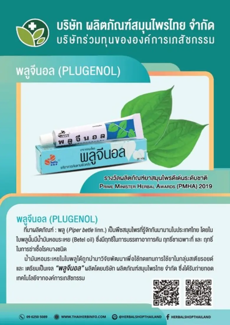 ภาพข่าว: พลูจีนอล รับรางวัลผลิตภัณฑ์ยาสมุนไพรดีเด่นระดับชาติ