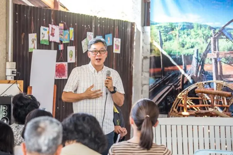 “พัดทดน้ำ”ภูมิปัญญาการจัดการน้ำบ้านนาหมูม่น ประติมากรรมมีชีวิตแห่งลุ่มน้ำหมัน