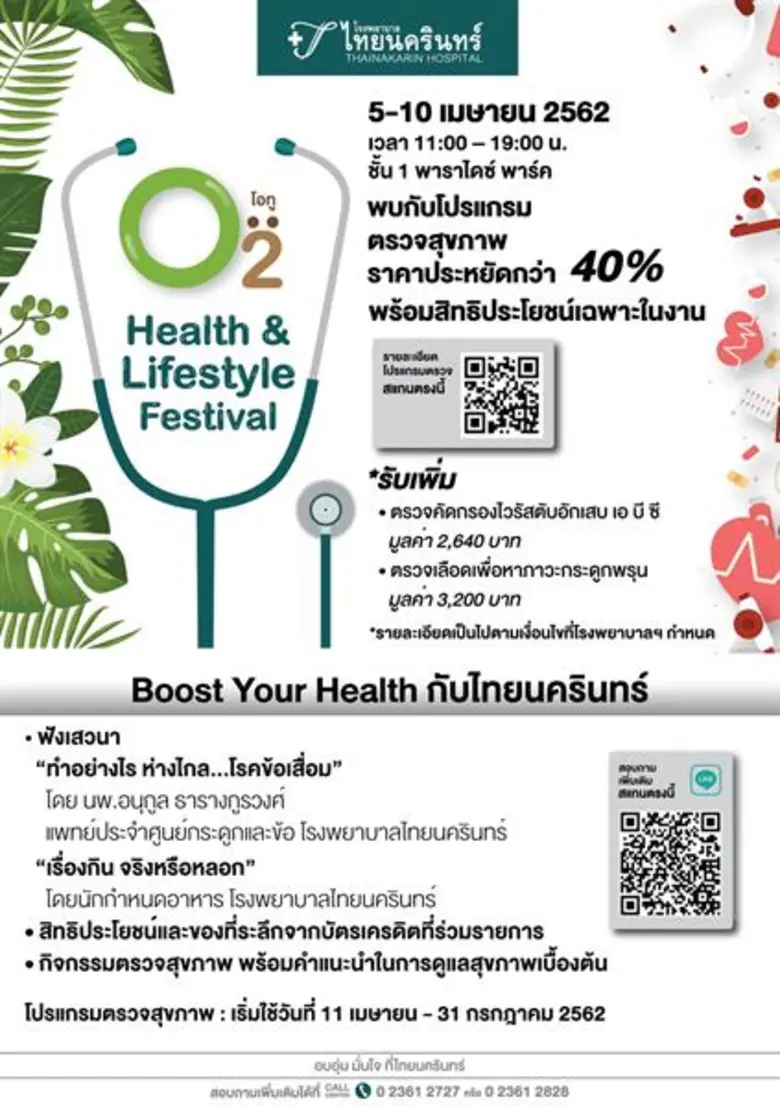 โรงพยาบาลไทยนครินทร์ร่วมกับศูนย์การค้าพาร...