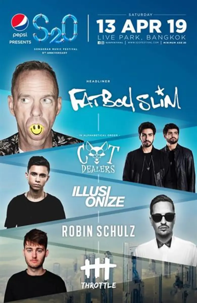 SET TIMES ARE OUT!! S2O เปิดโผเวลาแห่งความมันส์ด้วยไลน์อัพดีเจที่จะมาสาดความสนุก แบบนันสต๊อปกันตลอด 3 วันเต็ม!