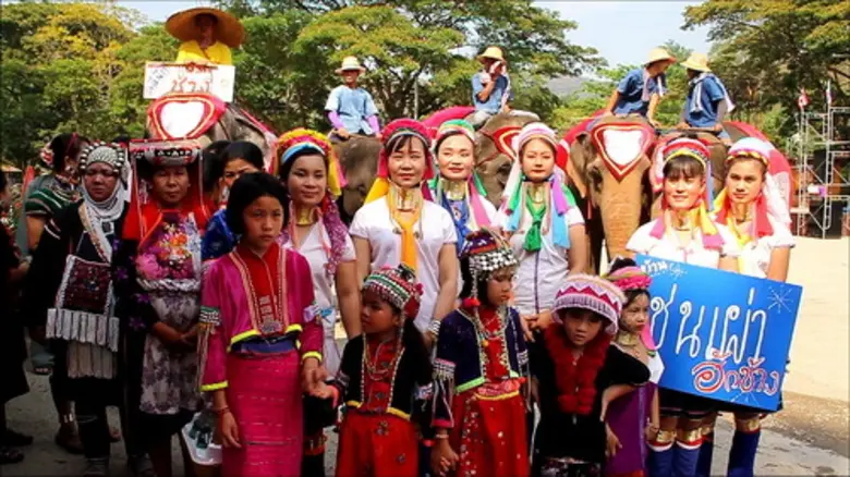 ชาวอำเภอแม่แตง ร่วมสืบสานป๋าเวณีปีใหม่เมือง สระเกล้าดำหัวผู้สูงอายุที่ปางช้างแม่แตง