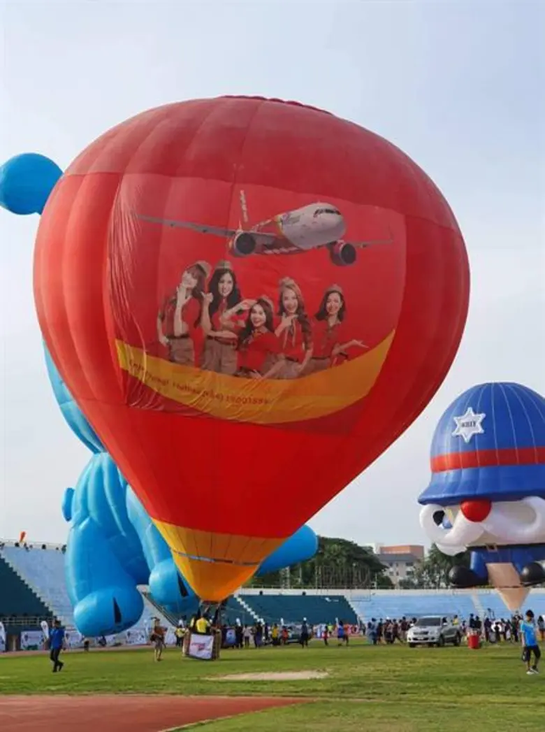 สายการบินเวียตเจ็ทได้นำบอลลูนเข้าร่วมงานที่ประเทศไท...