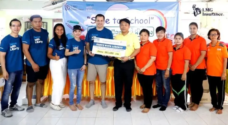 LMG ประกันภัย จัด Serve With Liberty 2019 ที่โรงเรียนวัดไทรโสภณ พร้อมกับสาขาทั่วโลก