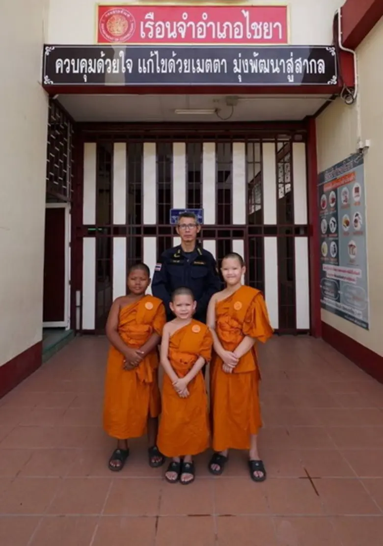 สามเณรปลูกปัญญาธรรม ปี 8 ร่วมให้กำลังใจผู้ต้องขัง เรือนจำ อ.ไชยา สุราษฎร์ธานี