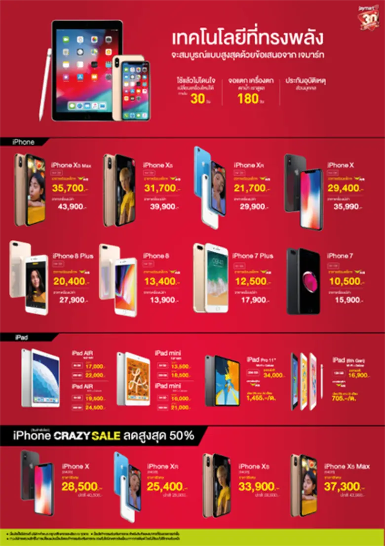 เจมาร์ท ส่งโปรสุดพิเศษ งาน Thailand Mobile Expo 2019 ลดจัดหนักสูงสุด 90%