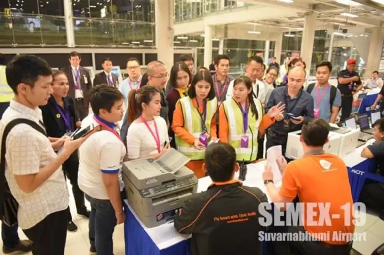 ท่าอากาศยานสุวรรณภูมิฝึกซ้อมเต็มรูปแบบตามแผนฉุกเฉินประจำปี 2562 กรณี อากาศยานอุบัติเหตุ ณ ท่าอากาศยาน (SEMEX-19)