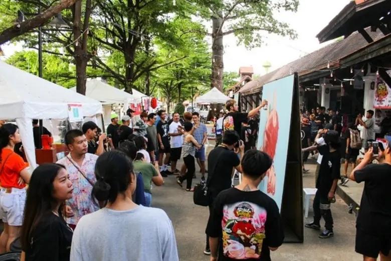 ภาพบรรยากาศ Style Walls Thailand 2019 ปรากฏการณ์ Graffiti และ Street Art ระดับโลก ครั้งแรกของประเทศไทย ที่จริงใจมาร์เก็ตเชียงใหม่