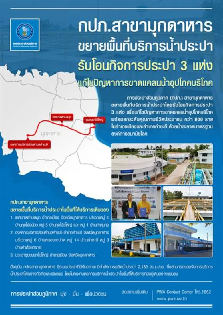 การประปาส่วนภูมิภาค (กปภ.) สาขามุกดาหาร ข...